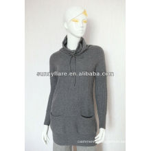 100% cashmere grey sweater for women